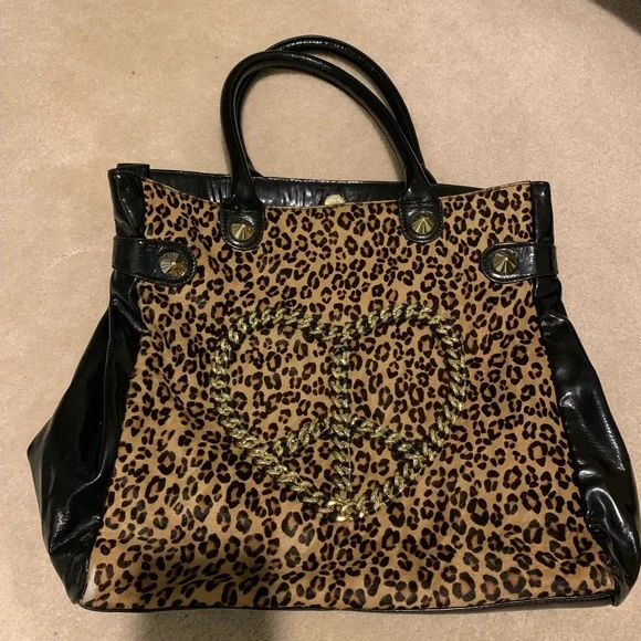 Betsey johnson shop leopard tote